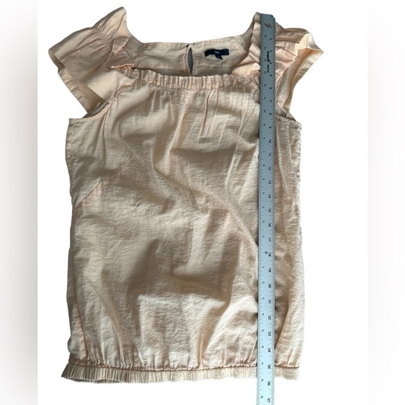 Gap soft peach short sleeve peasant-neckline blouse size Small - Picture 6 of 10